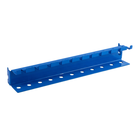 Metal screw driver storage bracket blue