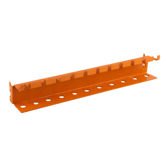 Metal screw driver storage bracket orange