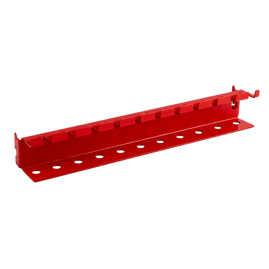 Metal screw driver storage bracket red
