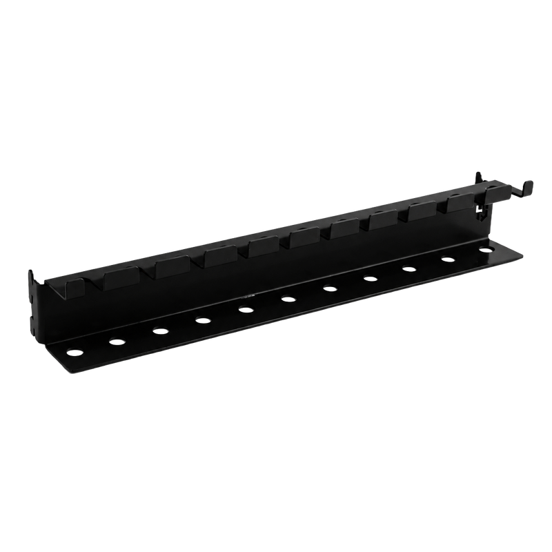 Load image into Gallery viewer, Black metal wall mount bracket on a white background
