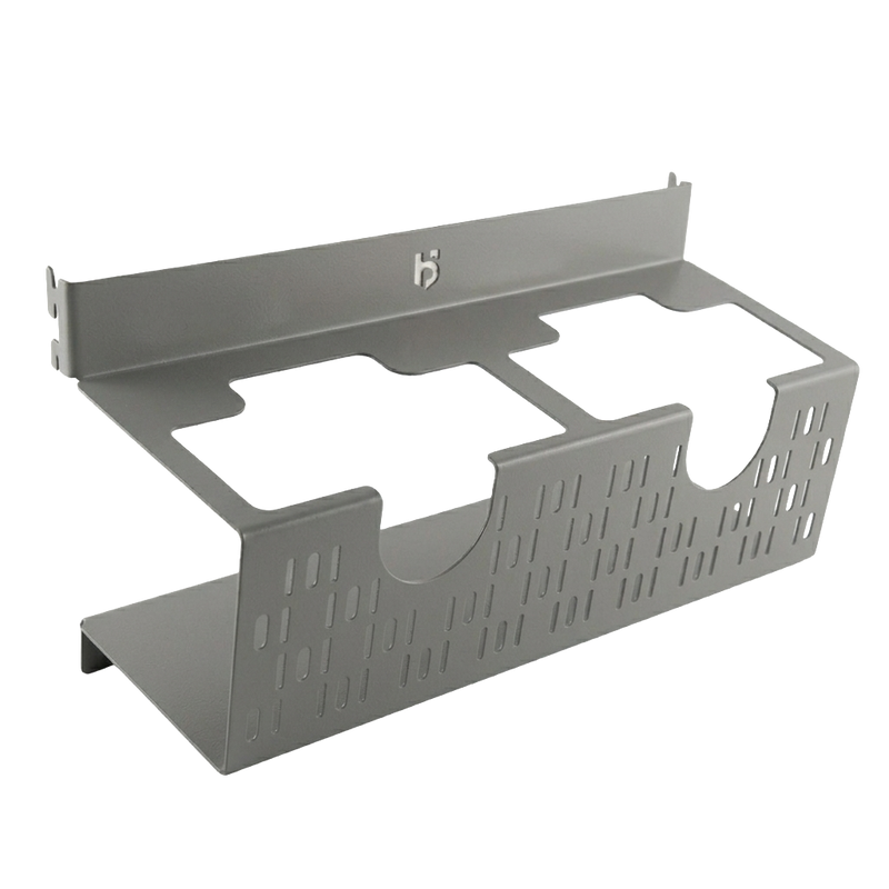Load image into Gallery viewer, Gray metal bracket with cut-out design on a white background
