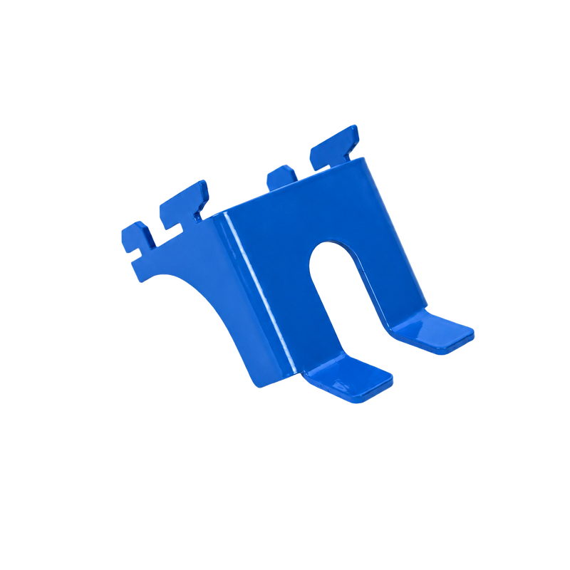 Load image into Gallery viewer, Blue metal bracket on a white background

