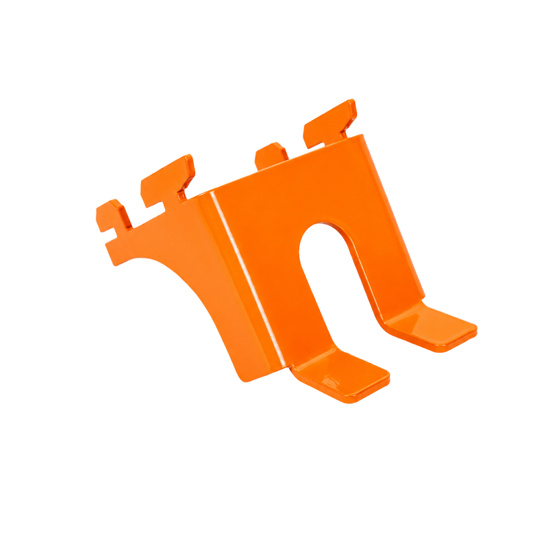 Load image into Gallery viewer, Orange metal bracket on a white background
