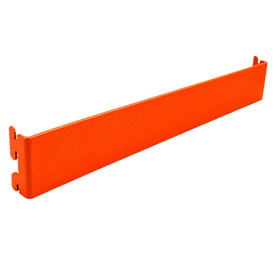 Orange metal bracket on a white background