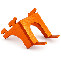 Orange metal stand on a white background