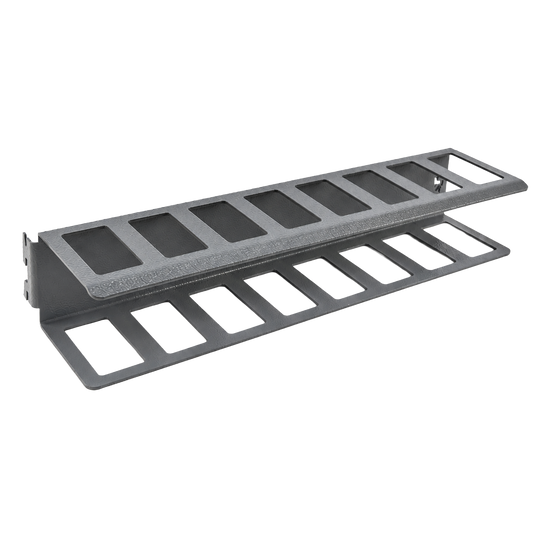 Metal pliers rack on a white background