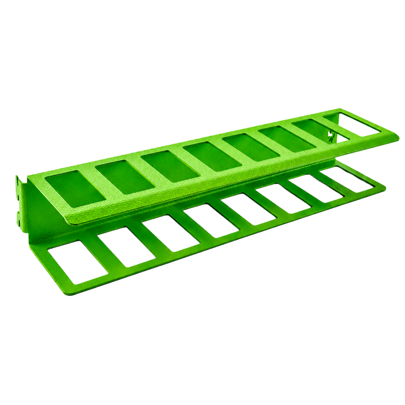 Load image into Gallery viewer, Green metal pliers rack on a white background

