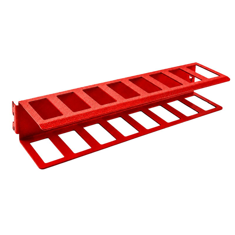 Load image into Gallery viewer, Red metal pliers tool holder on a white background
