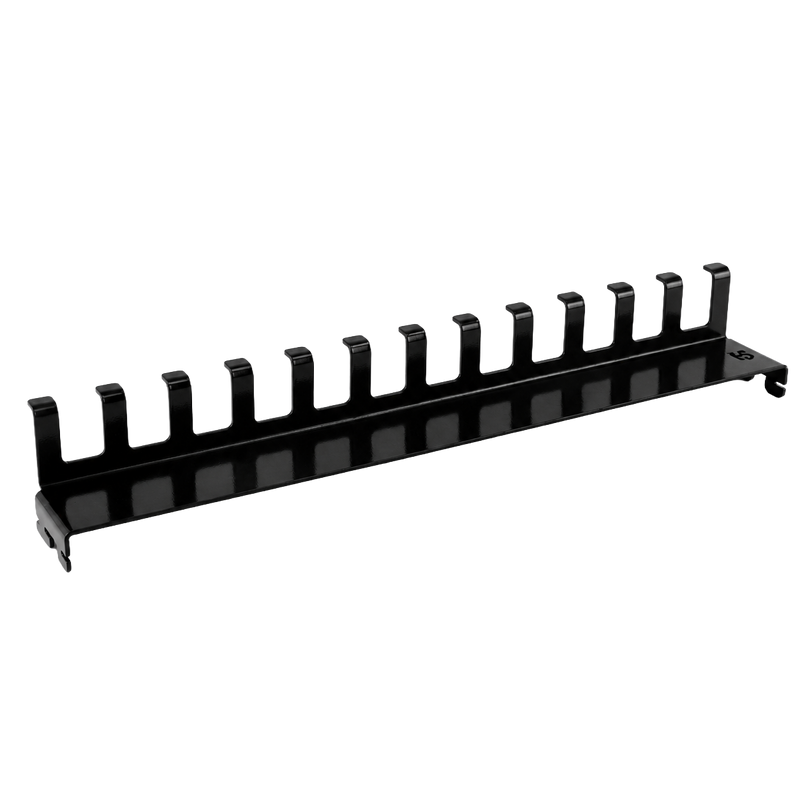 Load image into Gallery viewer, Black metal rod holder with multiple slots on a white background
