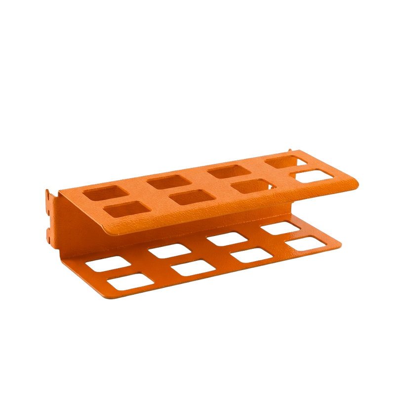 Load image into Gallery viewer, orange metal bracket on white background
