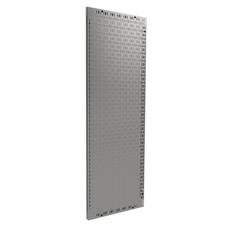 Load image into Gallery viewer, Metal pegboard panel on a white background
