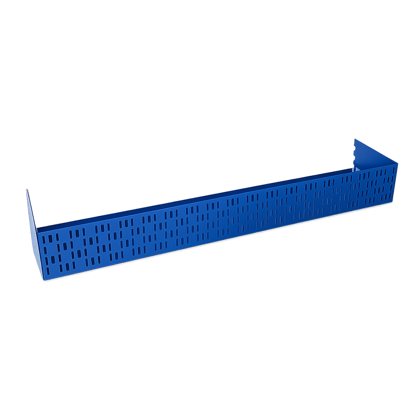 Load image into Gallery viewer, Blue metal shelf bracket on a white background
