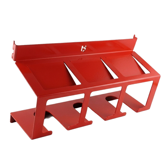 Battery power tool storage bracket red