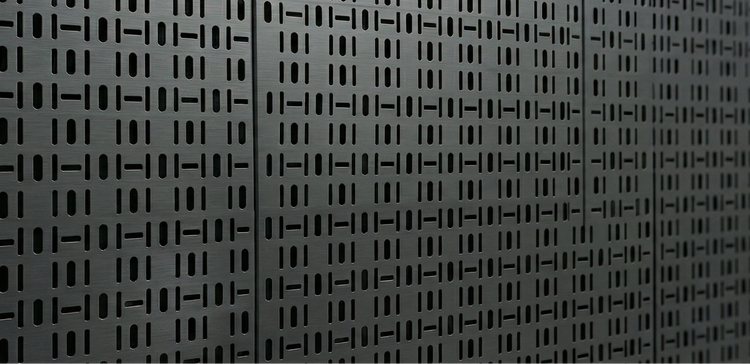 Textured black and gray patterned wall