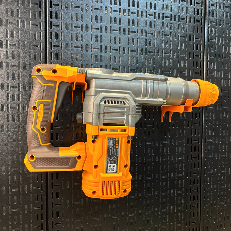 Load image into Gallery viewer, Orange and gray power drill on a black textured background
