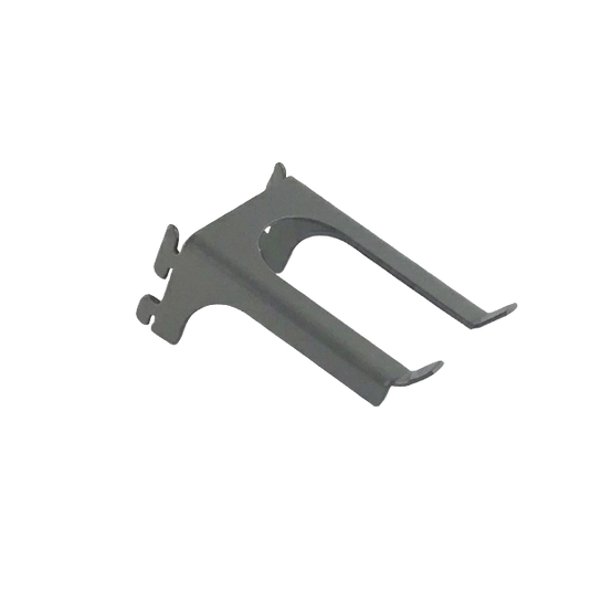 Gray metal bracket on a white background